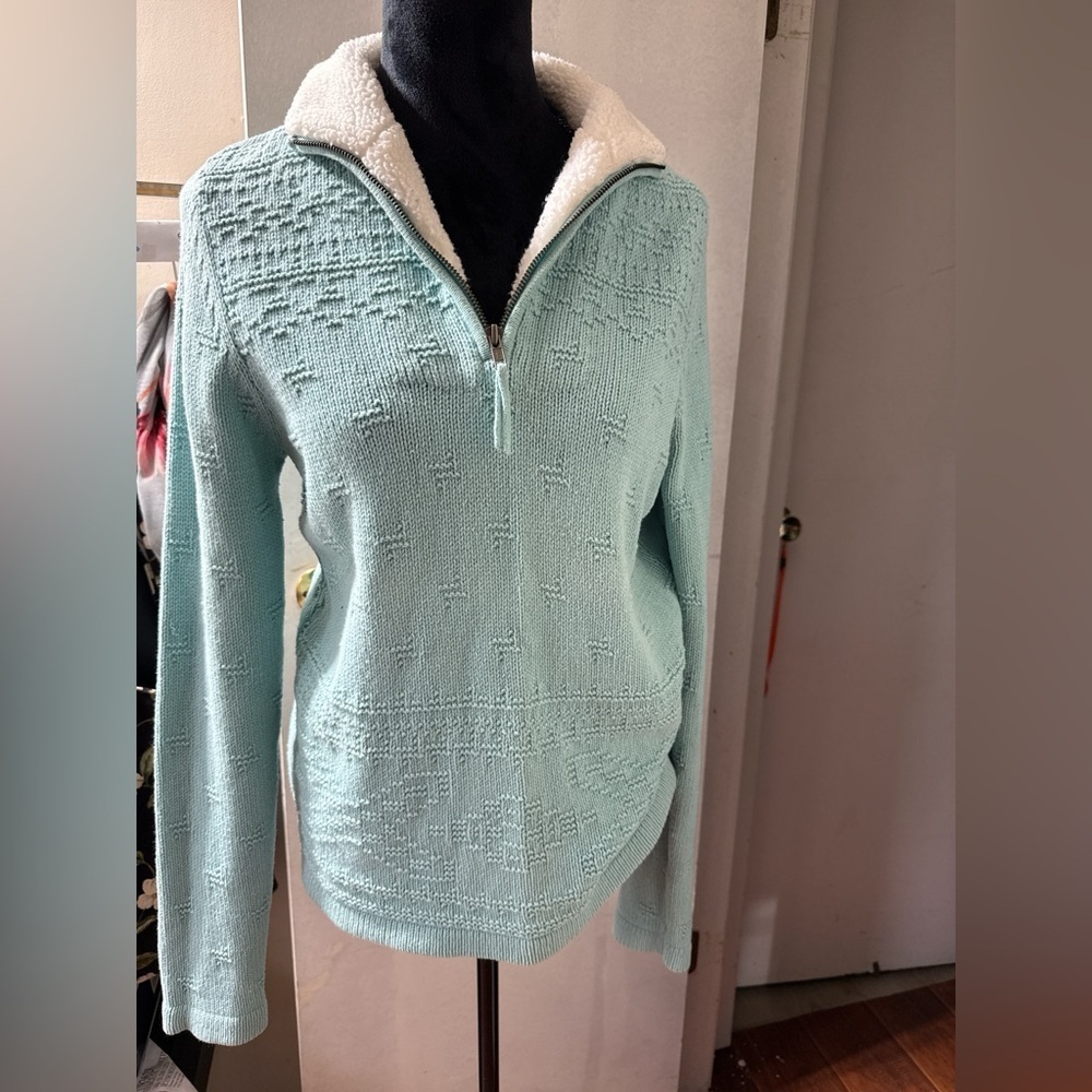 Croft & Barrow Light Blue Women's Cowl Sweater